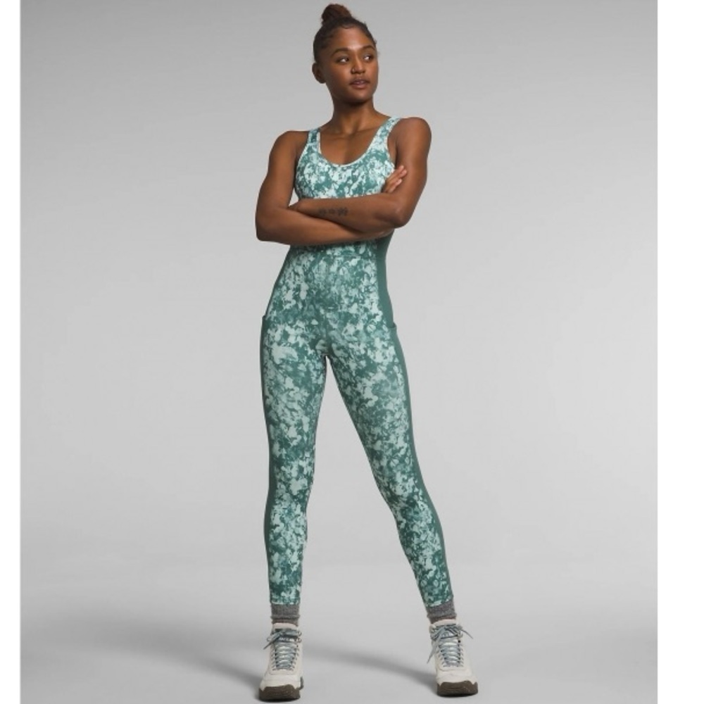 THE NORTH FACE Dune Sky Long Jumpsuit dark sage Size Large New
